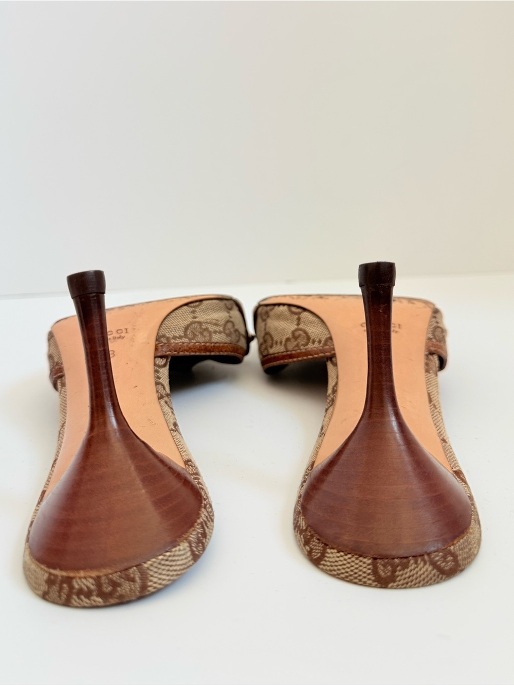 Gucci Tom Ford Era GG Canvas Bamboo Horsebit Mule Heels Archival Y2K Monogram 9 - Picture 9 of 9